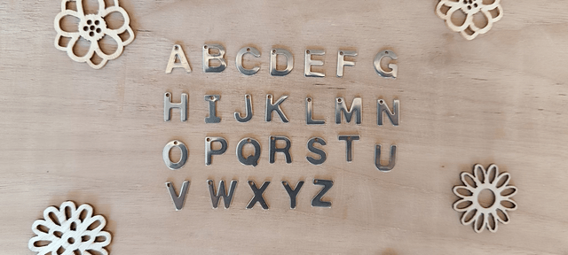 Breloques Lettres Argent