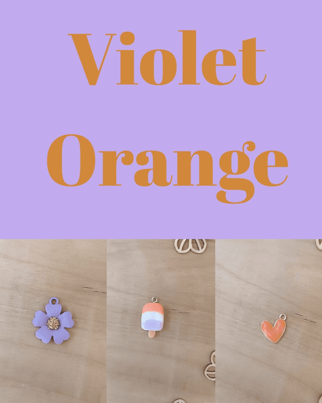 Breloques Oranges &amp; Violet