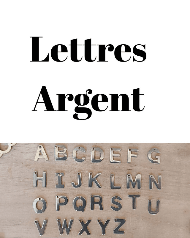 Breloques Lettres Argent